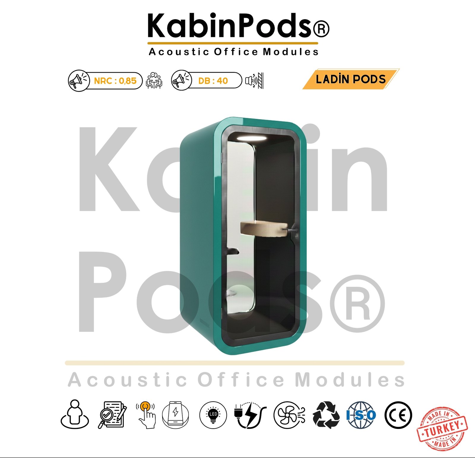 Akustik Telefon Kabini Detay - 5. Görsel - Ses Yalıtım Teknolojisi